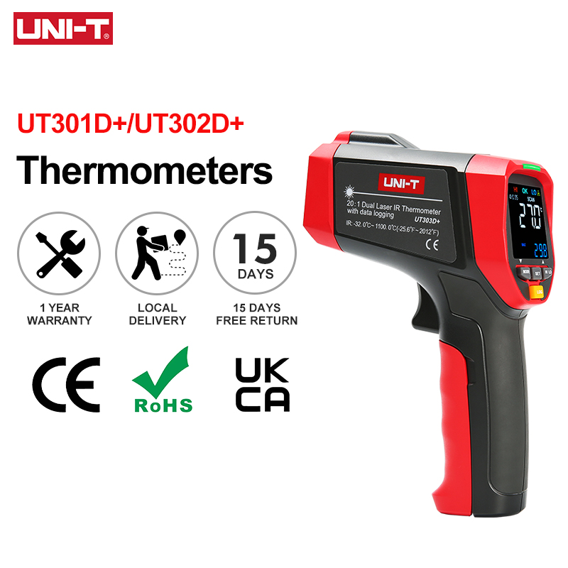 Industrial Infrared Laser - UNI-T Digital Infrared Thermometer UT303D+ Industrial