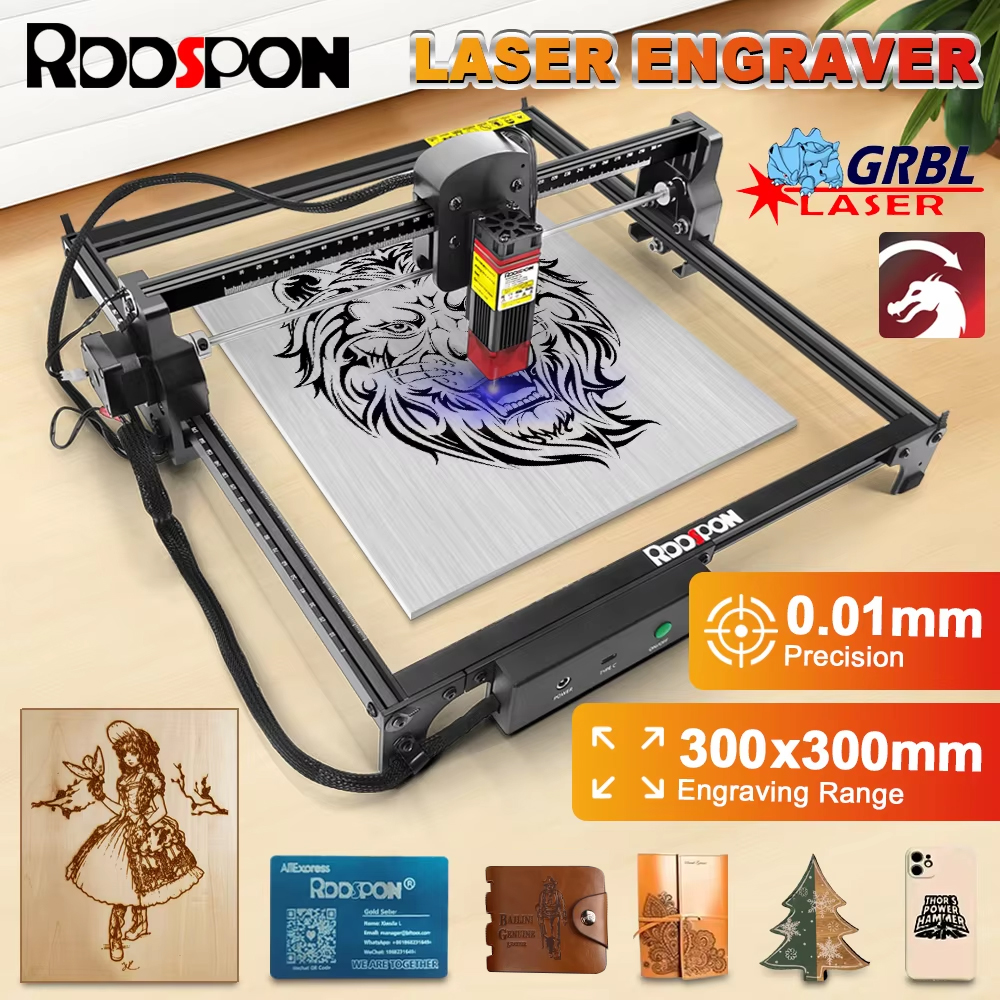 Industrial Laser Printing Machine - RDDSPON Laser Engraver 2.5W 7W Optical
