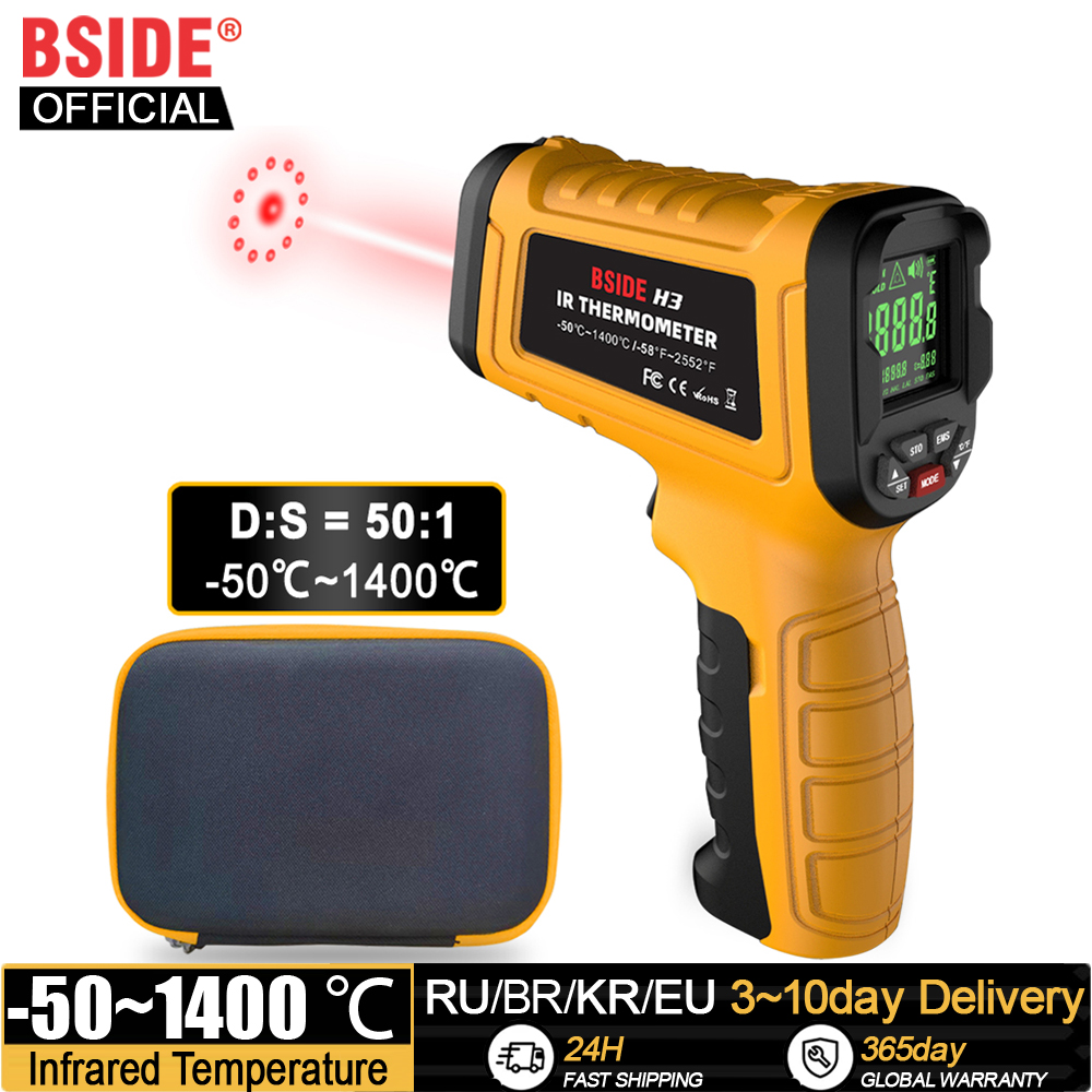 Industrial Infrared Laser - BSIDE -50~1400C Infrared Thermometer Professional 50:1