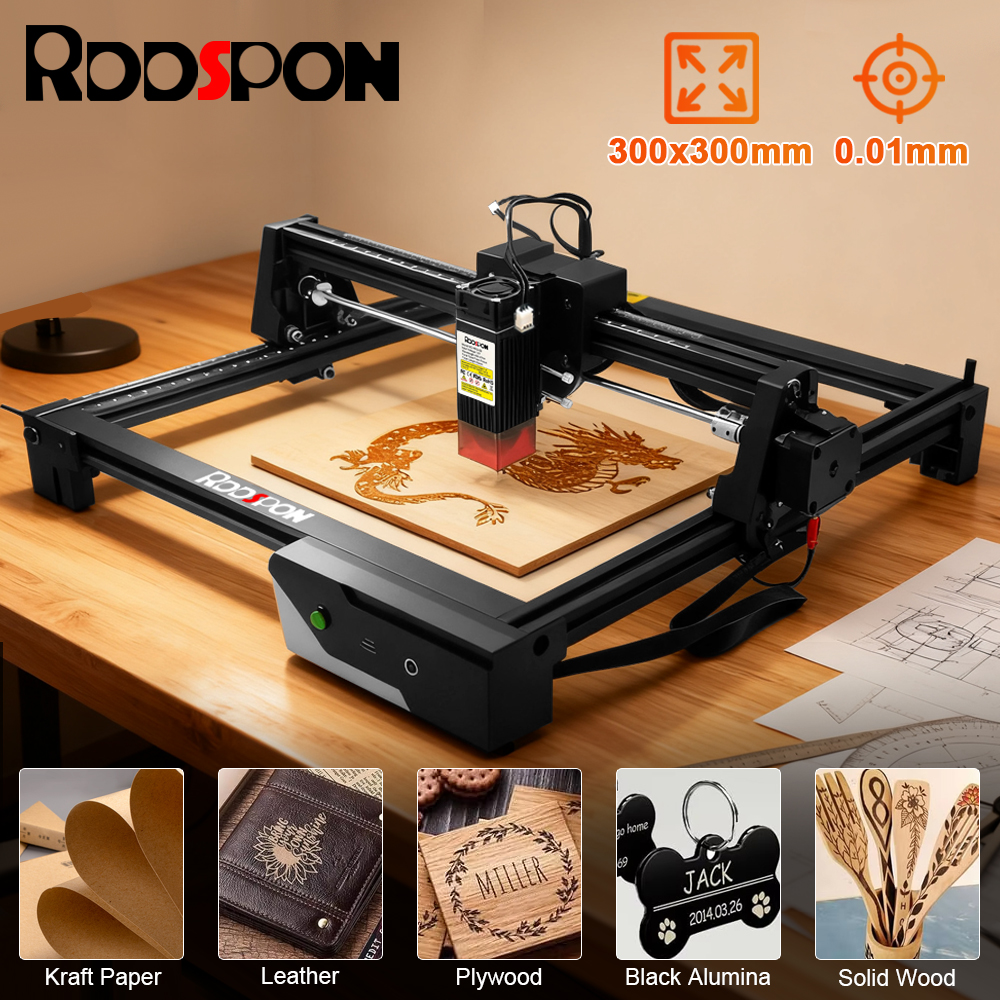 Industrial Laser Printing Machine - RDDSPON Wood Router Engraving Machine 2.5W