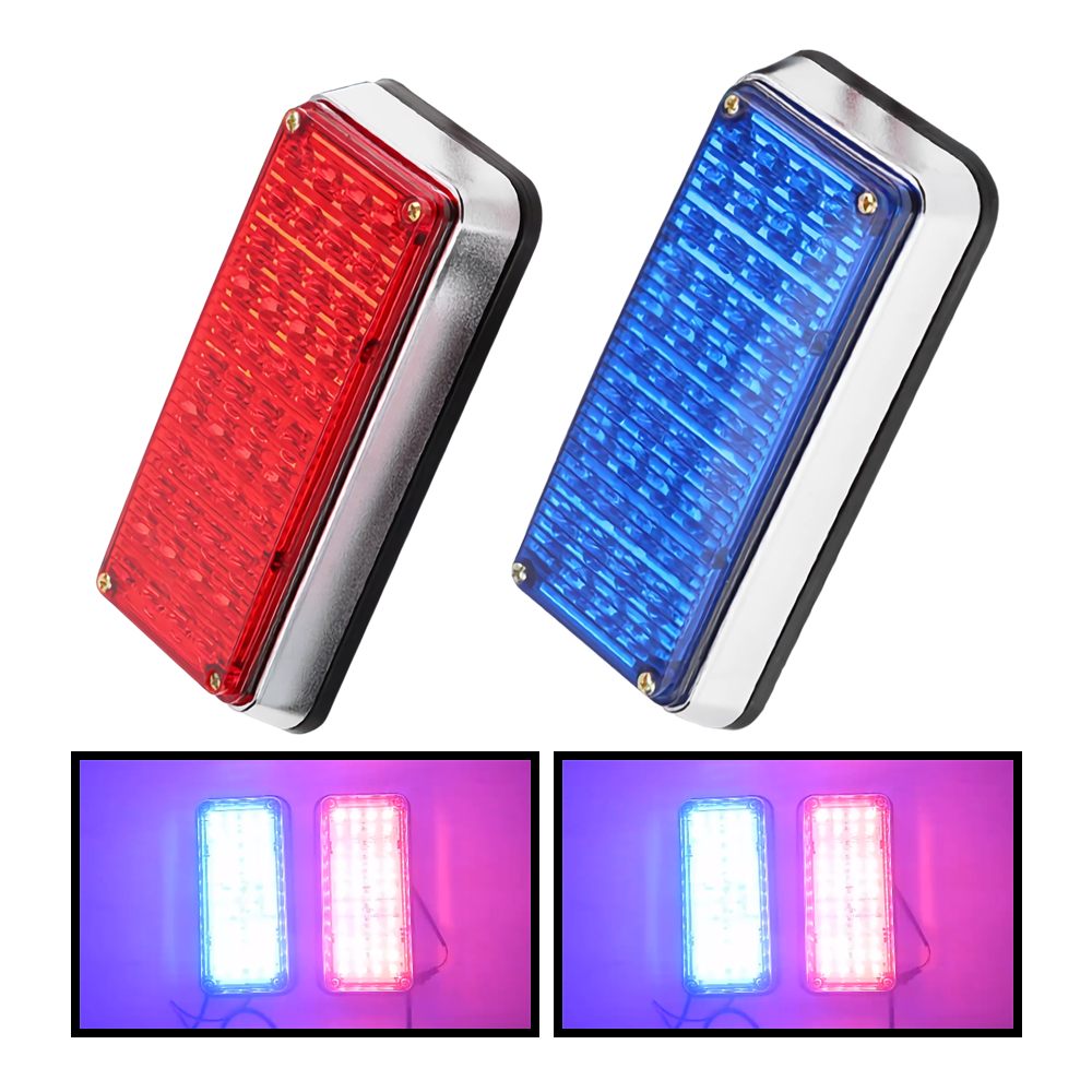 Industrial Laser Pointer 24V - 2Pcs Red Blue LED Police Lights