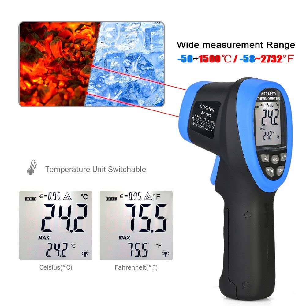 -50℃ to 1500℃ Laser Thermomete - Industrial Infrared Laser review and price