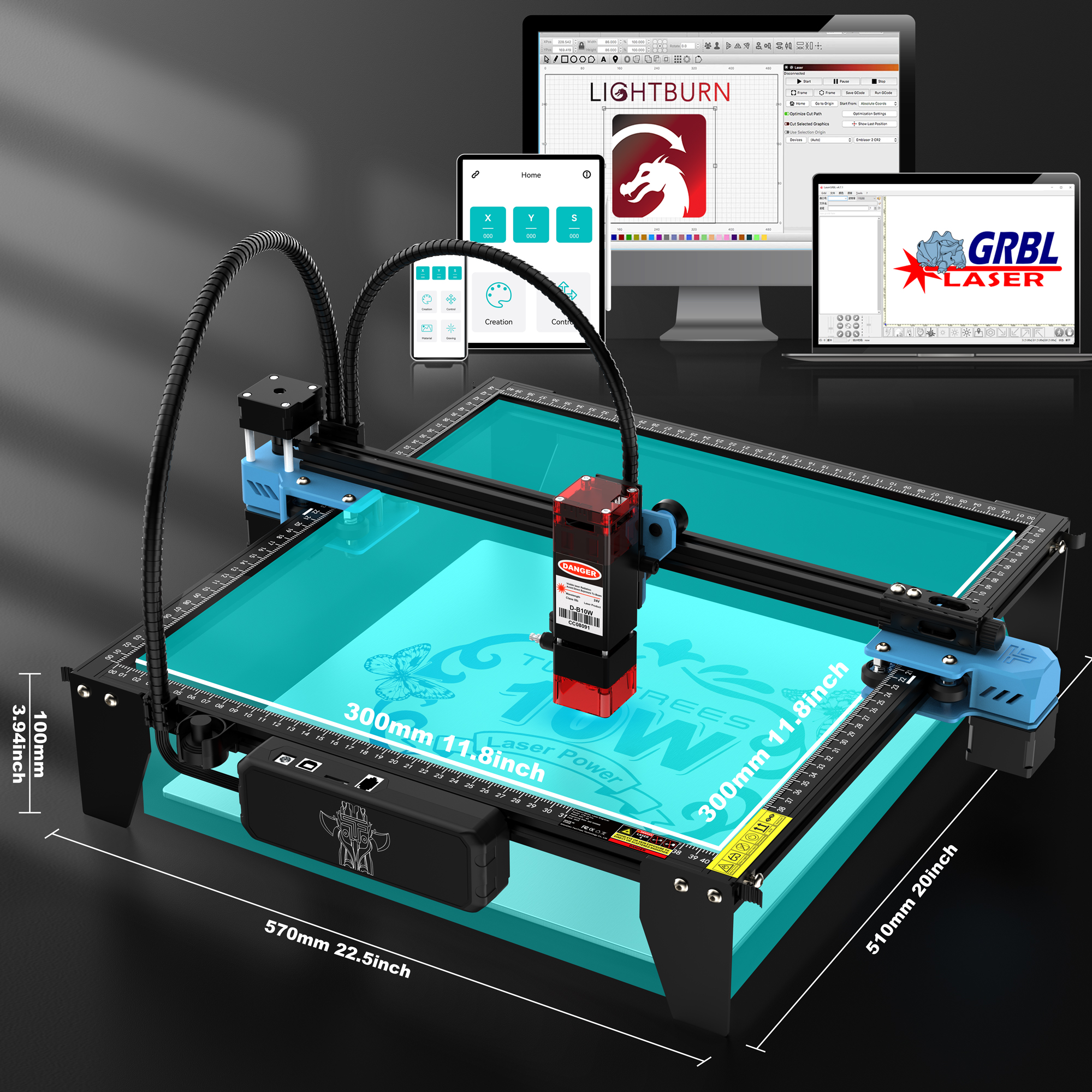 Twotrees TTS-10Pro Laser Engra - Industrial Laser Printing Machine review and price