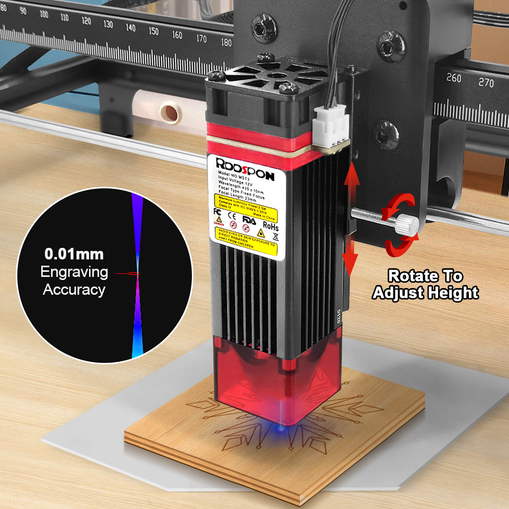 RDDSPON Laser Engraver 2.5W 7W - Industrial Laser Printing Machine review and price