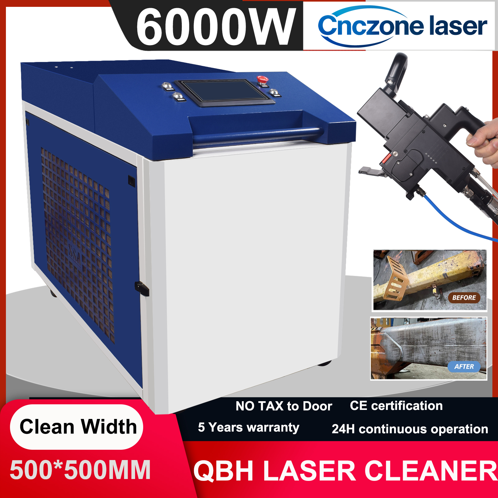 6000W Fiber Laser Cleaner 6000 - Industrial Laser Paint Remover review and price