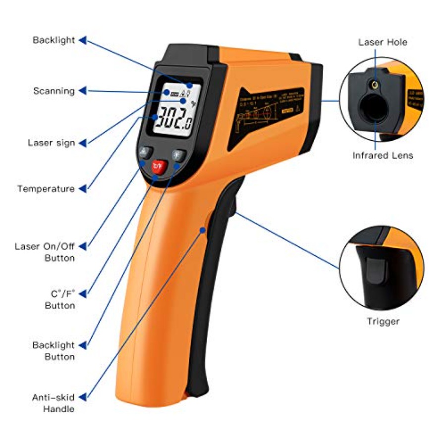 Laser Infrared Thermometer Non - Industrial Infrared Laser review and price