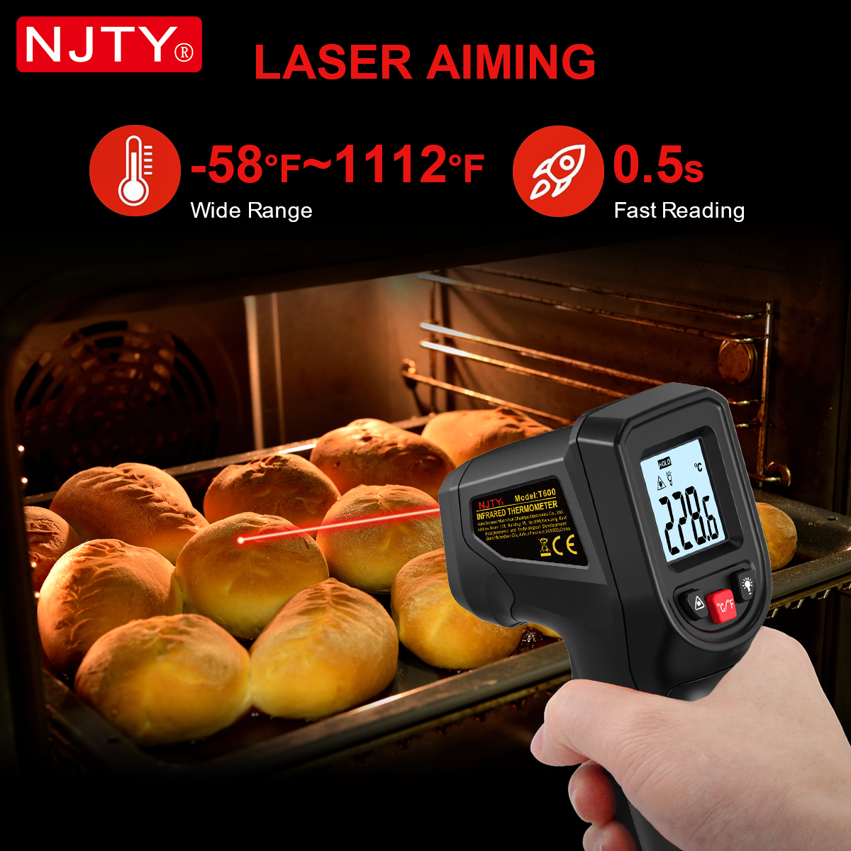 NJTY T600 Infrared Thermometer - Industrial Infrared Laser review and price